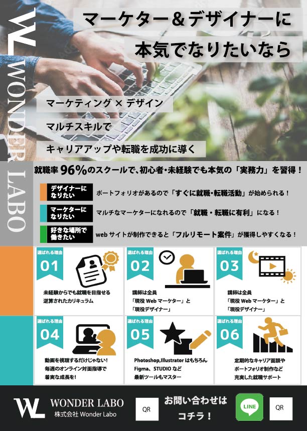 マーケティングスクールのフライヤー制作実績